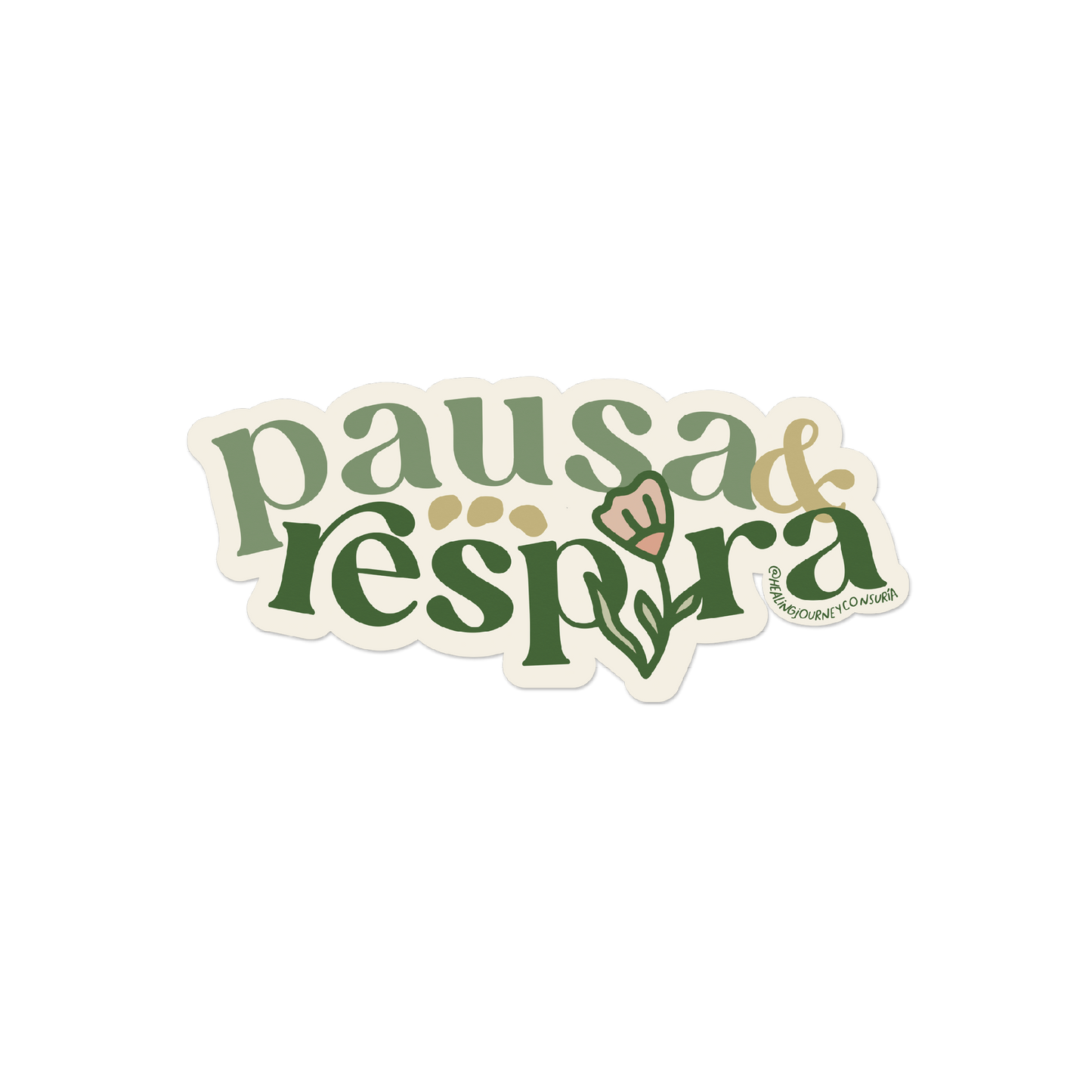 "Pausa y respira" vinyl sticker